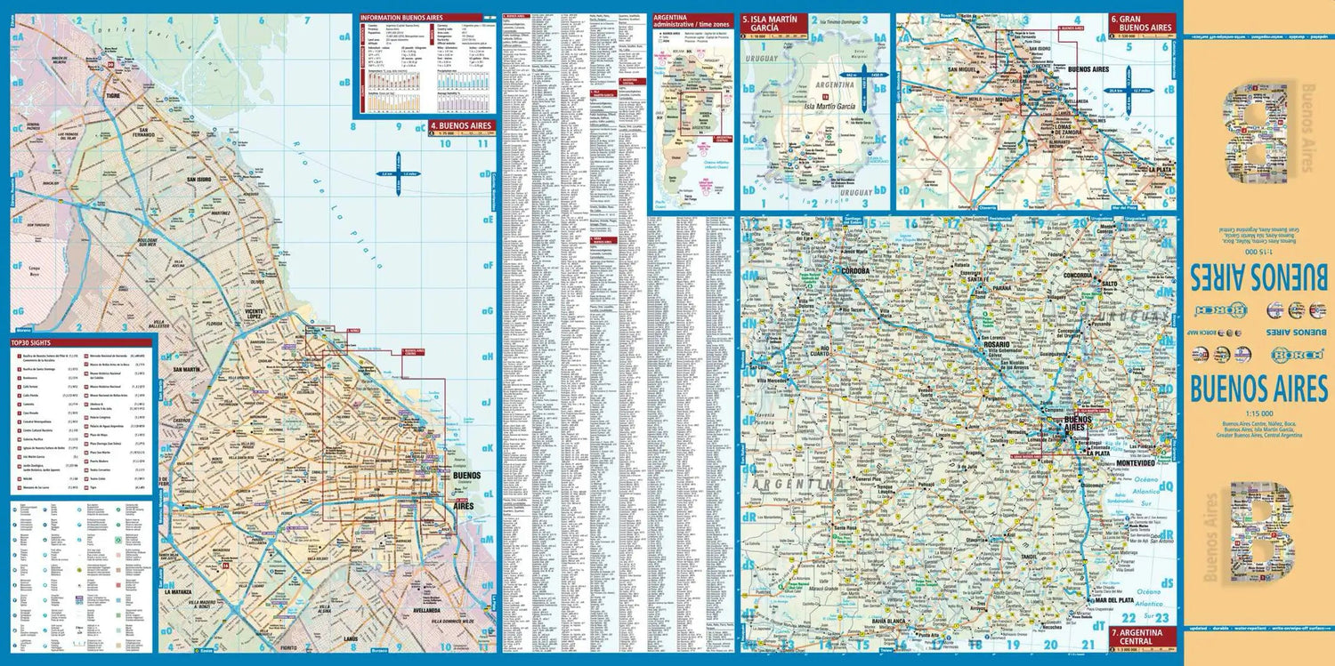 Plan plastifié - Buenos Aires | Borch Maps plan de ville Borch Maps