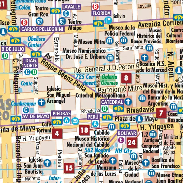 Plan plastifié - Buenos Aires | Borch Maps plan de ville Borch Maps