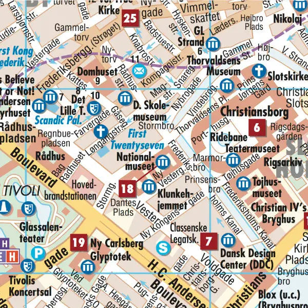 Plan plastifié - Copenhague | Borch Maps plan de ville Borch Maps