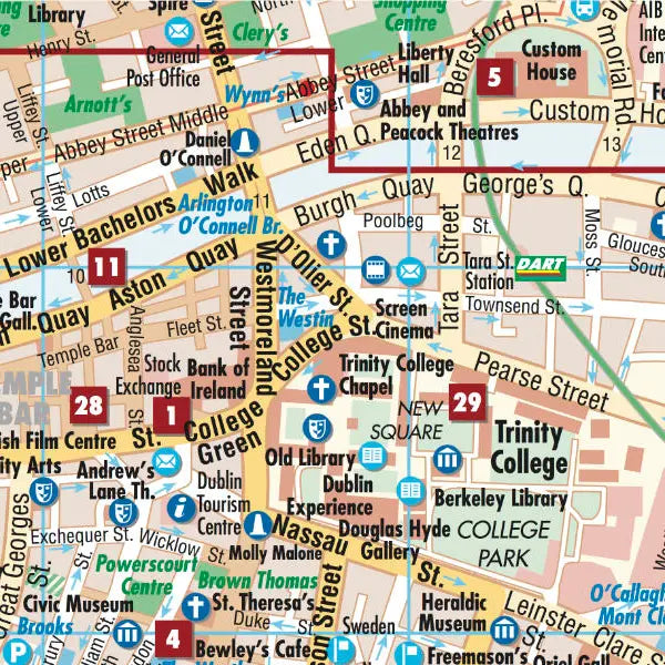 Plan plastifié - Dublin | Borch Maps plan de ville Borch Maps