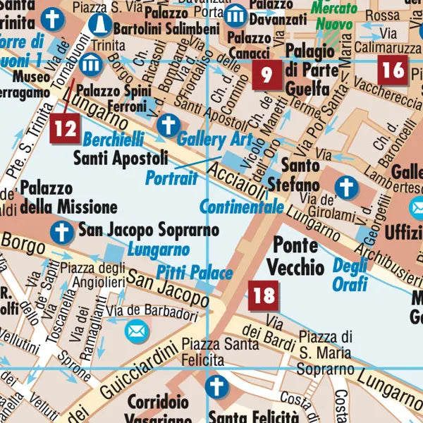 Plan plastifié - Florence | Borch Map carte pliée Borch Map 