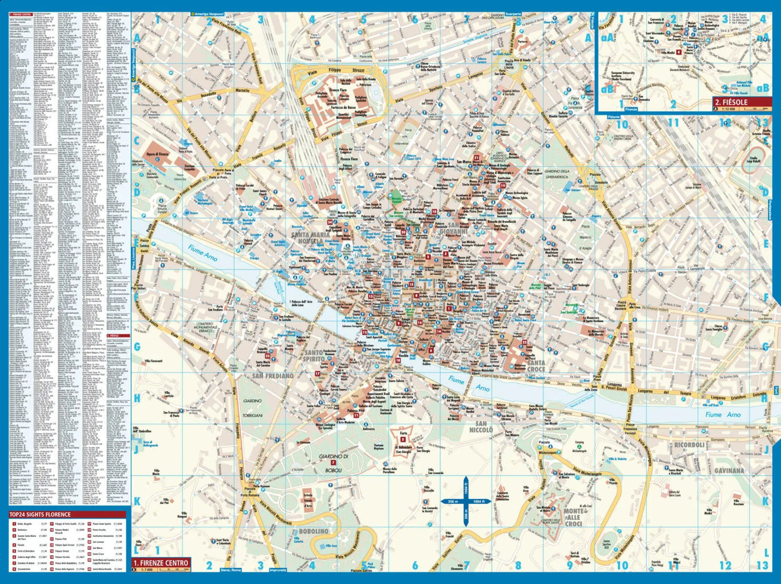 Plan plastifié - Florence | Borch Maps plan de ville Borch Maps