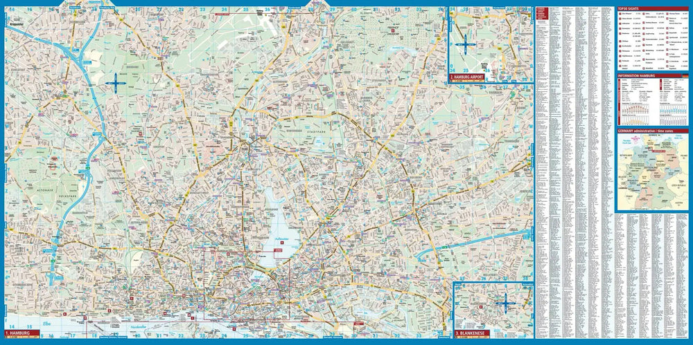 Plan plastifié - Hambourg | Borch Map carte pliée Borch Map 