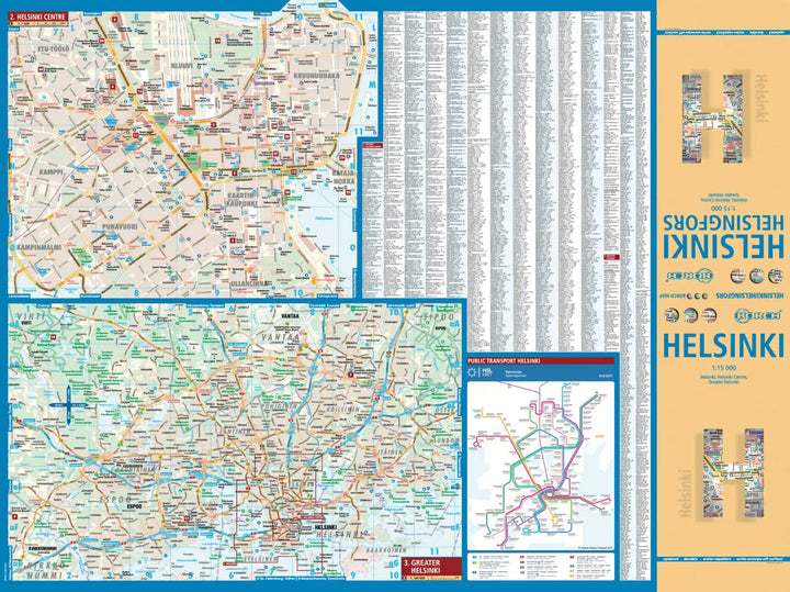 Plan plastifié - Helsinki | Borch Map carte pliée Borch Map 