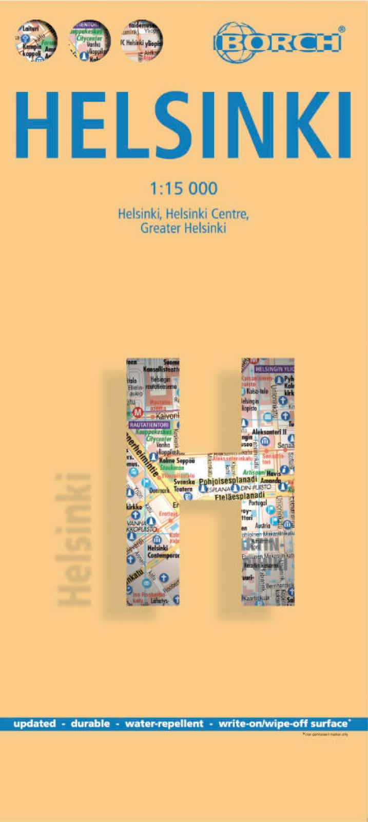 Plan plastifié - Helsinki | Borch Maps plan de ville Borch Maps