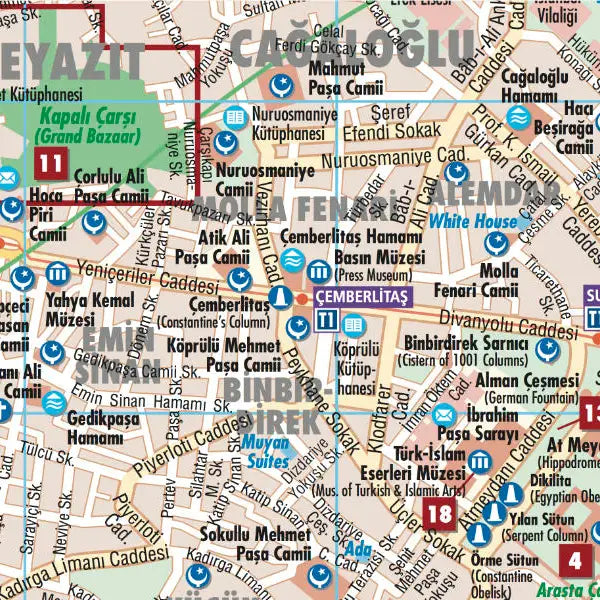 Plan plastifié - Istanbul | Borch Maps plan de ville Borch Maps