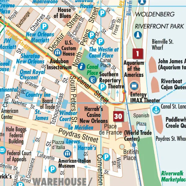 Plan plastifié - La Nouvelle Orléans (Louisiane, USA) | Borch Map carte pliée Borch Map 