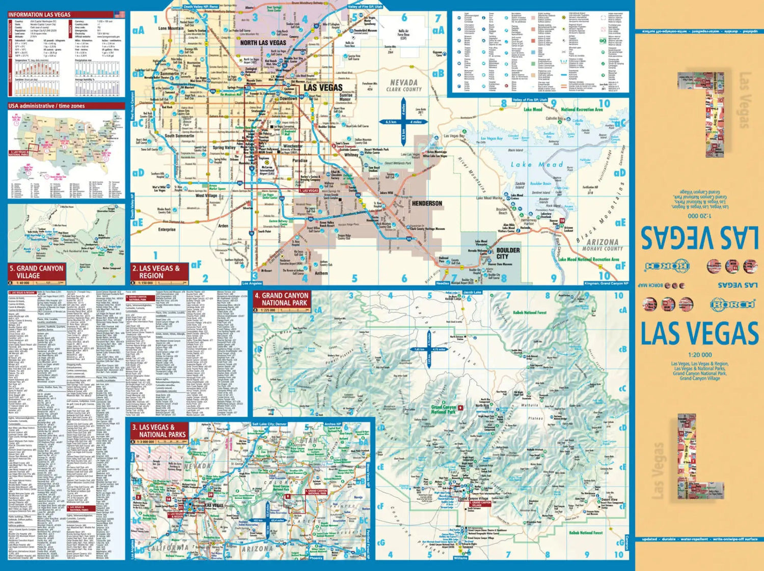Plan plastifié - Las Vegas | Borch Maps plan de ville Borch Maps