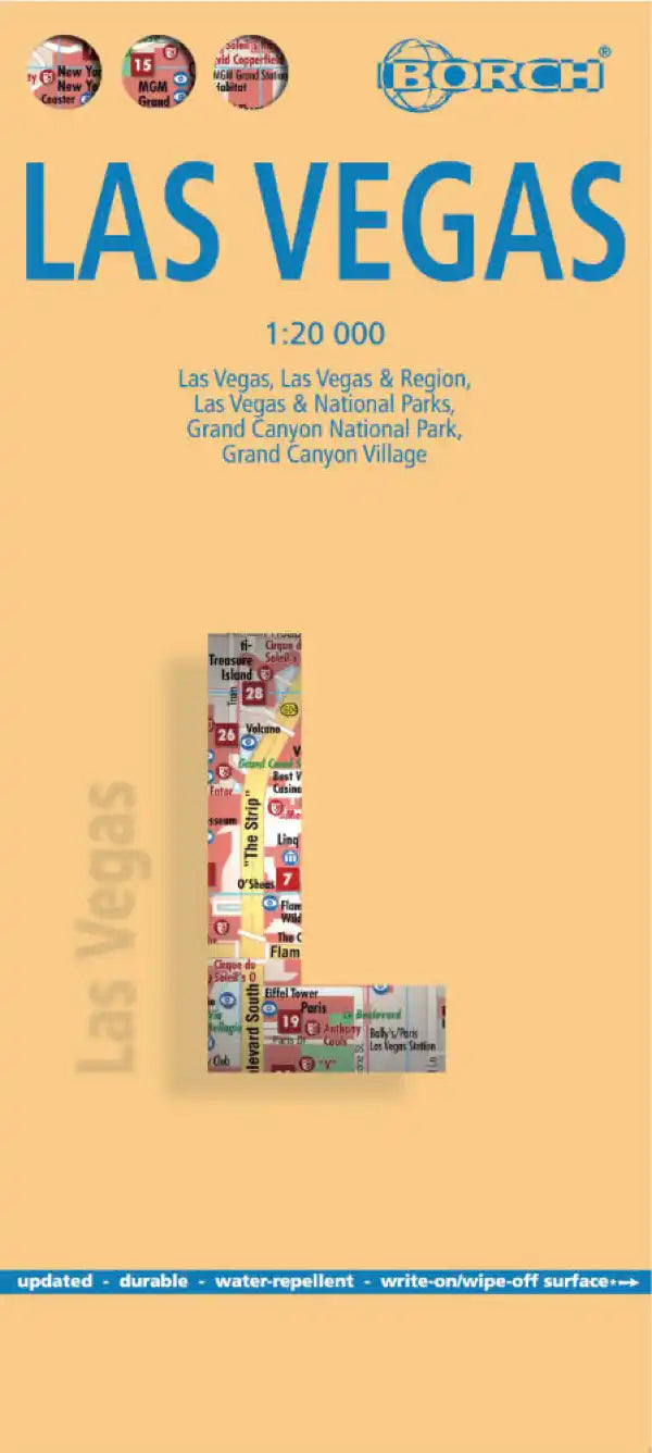 Plan plastifié - Las Vegas | Borch Maps plan de ville Borch Maps