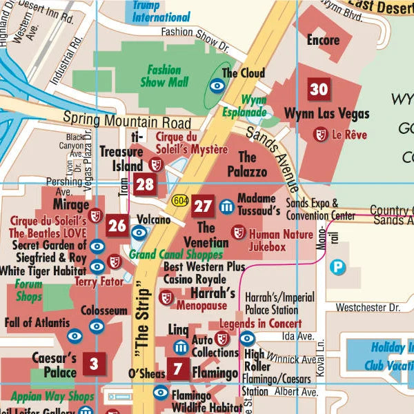 Plan plastifié - Las Vegas | Borch Map carte pliée Borch Map 