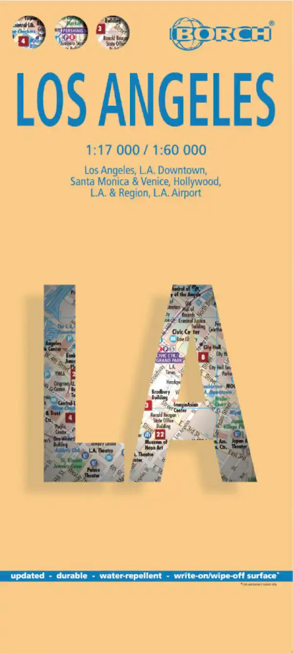 Plan plastifié - Los Angeles | Borch Map carte pliée Borch Map 