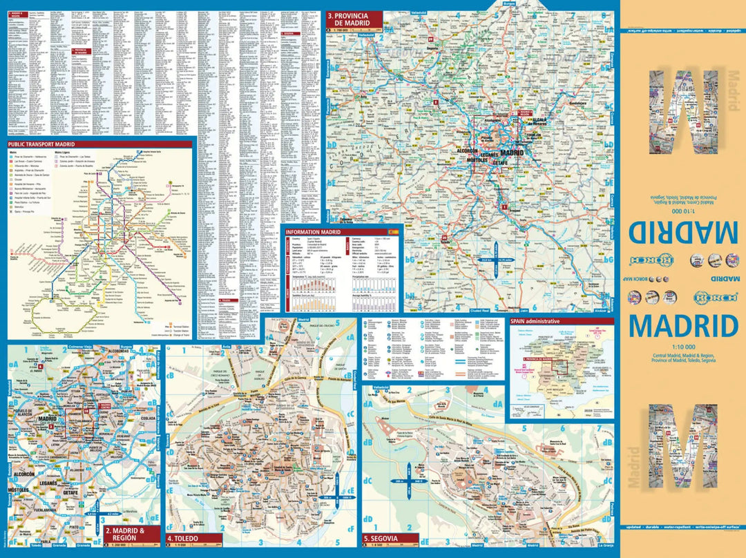 Plan plastifié - Madrid | Borch Map carte pliée Borch Map 