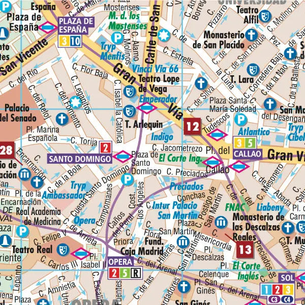 Plan plastifié - Madrid | Borch Map carte pliée Borch Map 