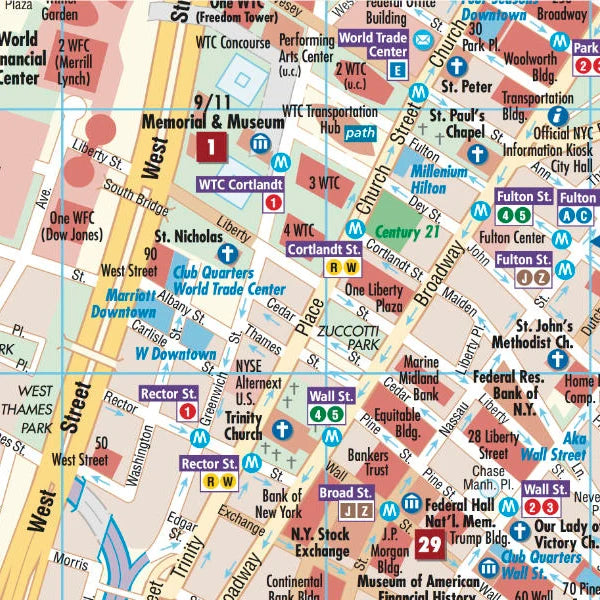 Plan plastifié - Manhattan | Borch Maps plan de ville Borch Maps