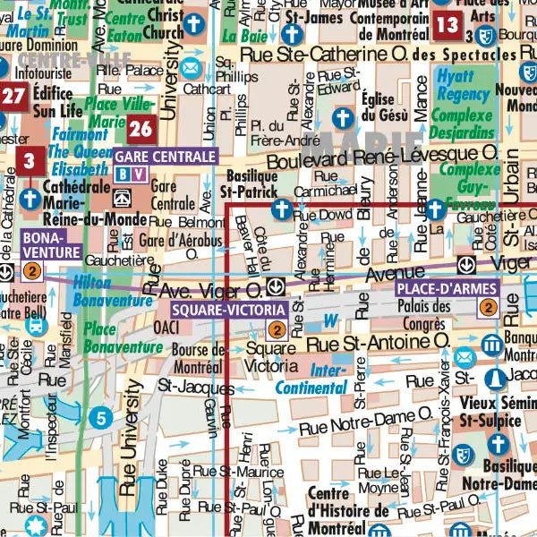 Plan plastifié - Montréal | Borch Maps plan de ville Borch Maps