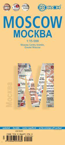 Plan plastifié - Moscou | Borch Maps plan de ville Borch Maps