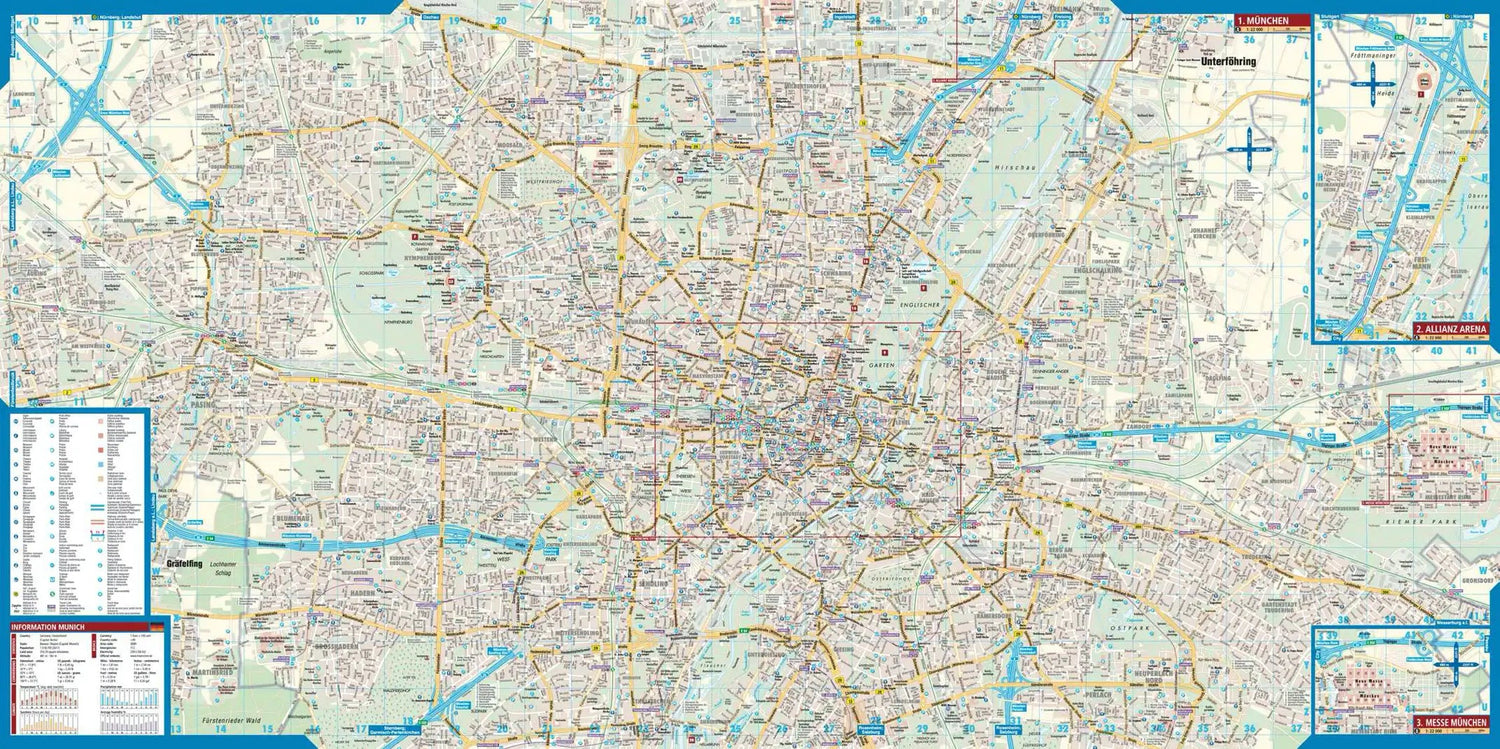 Plan plastifié - Munich | Borch Maps plan de ville Borch Maps