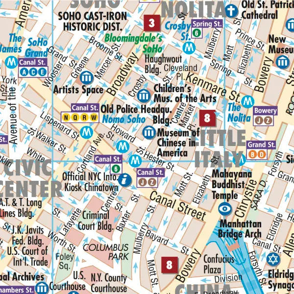 Plan plastifié - New York | Borch Map carte pliée Borch Map 