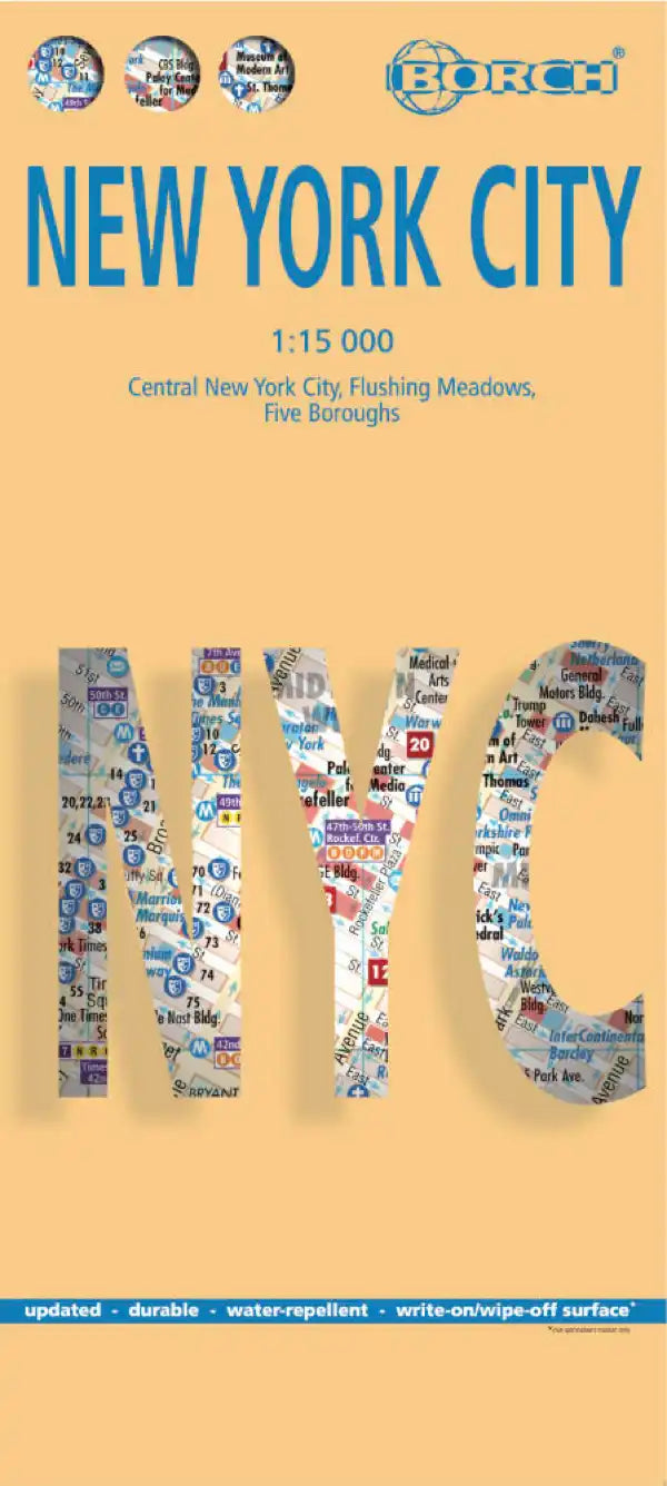 Plan plastifié - New York | Borch Maps plan de ville Borch Maps