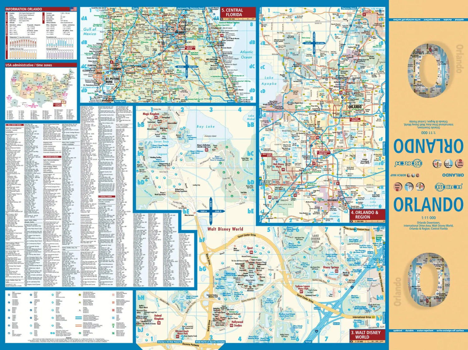 Plan plastifié - Orlando | Borch Maps plan de ville Borch Maps