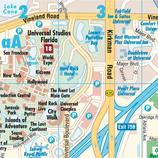 Plan plastifié - Orlando | Borch Map carte pliée Borch Map 