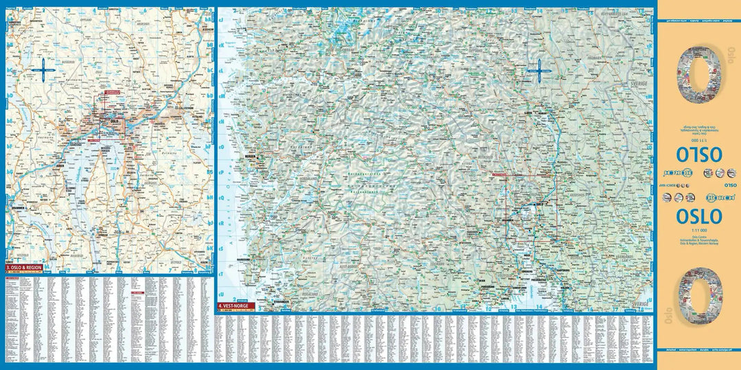 Plan plastifié - Oslo | Borch Map carte pliée Borch Map 