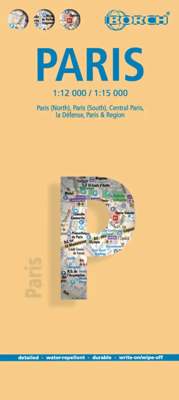 Plan plastifié - Paris | Borch Map carte pliée Borch Map 