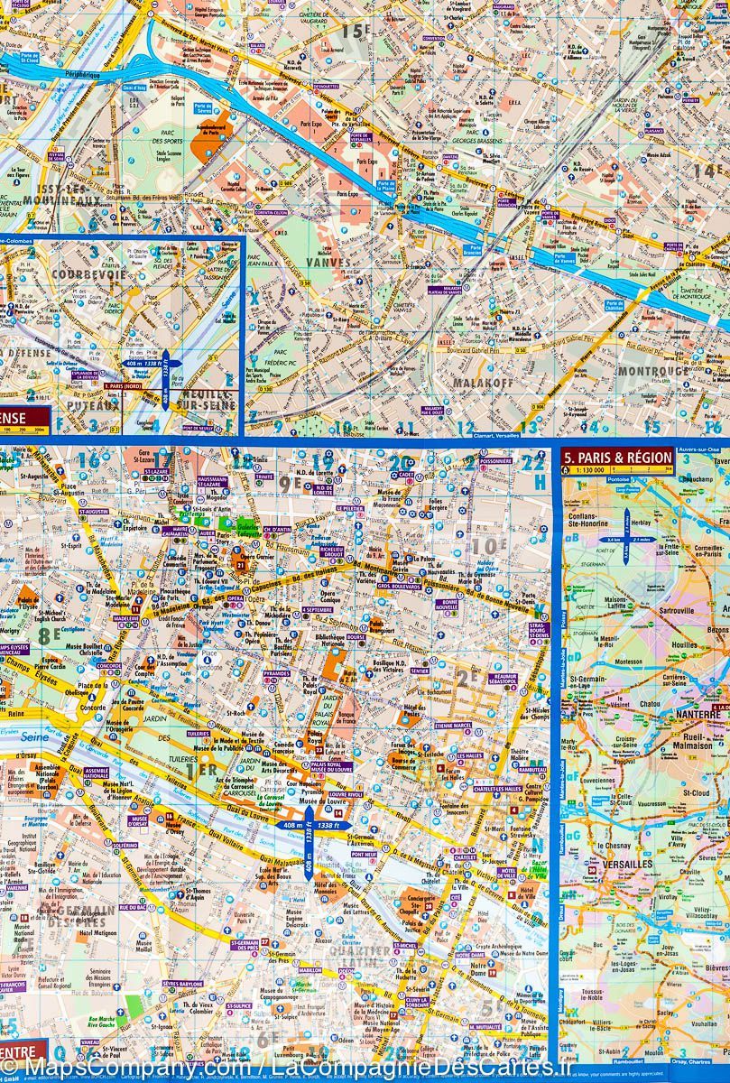 Plan plastifié - Paris | Borch Maps plan de ville Borch Maps