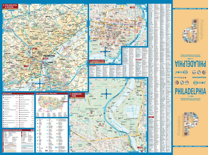 Plan plastifié - Philadelphie | Borch Map carte pliée Borch Map 