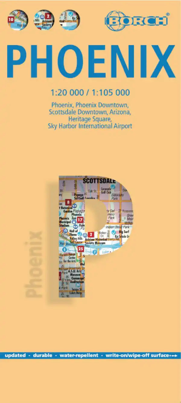 Plan plastifié - Phoenix | Borch Map carte pliée Borch Map 