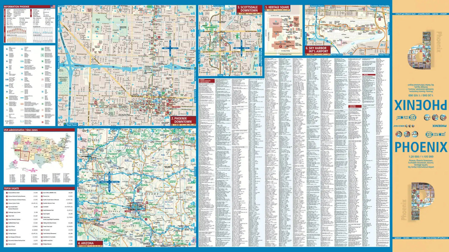 Plan plastifié - Phoenix | Borch Maps plan de ville Borch Maps
