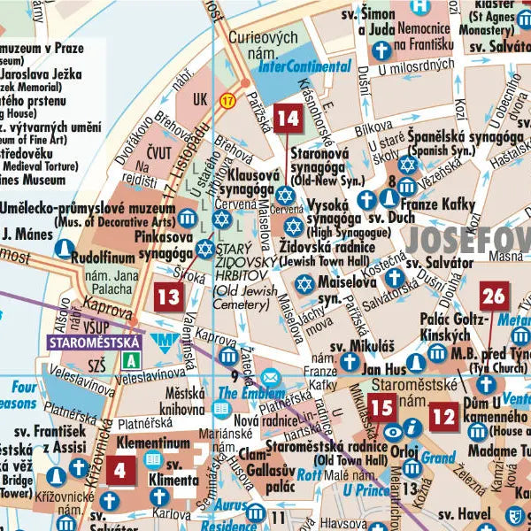 Plan plastifié - Prague | Borch Maps plan de ville Borch Maps