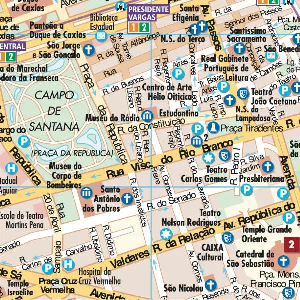 Plan plastifié - Rio de Janeiro | Borch Map carte pliée Borch Map 