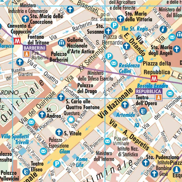 Plan plastifié - Rome | Borch Maps plan de ville Borch Maps