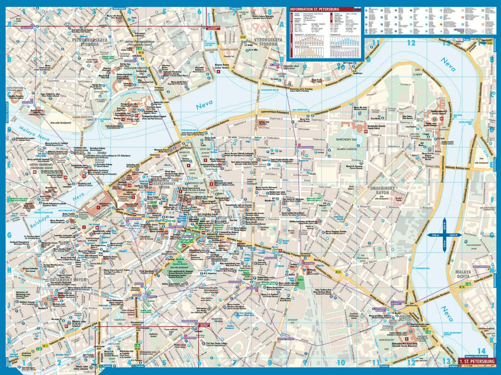 Plan plastifié - Saint Petersbourg | Borch Map carte pliée Borch Map 