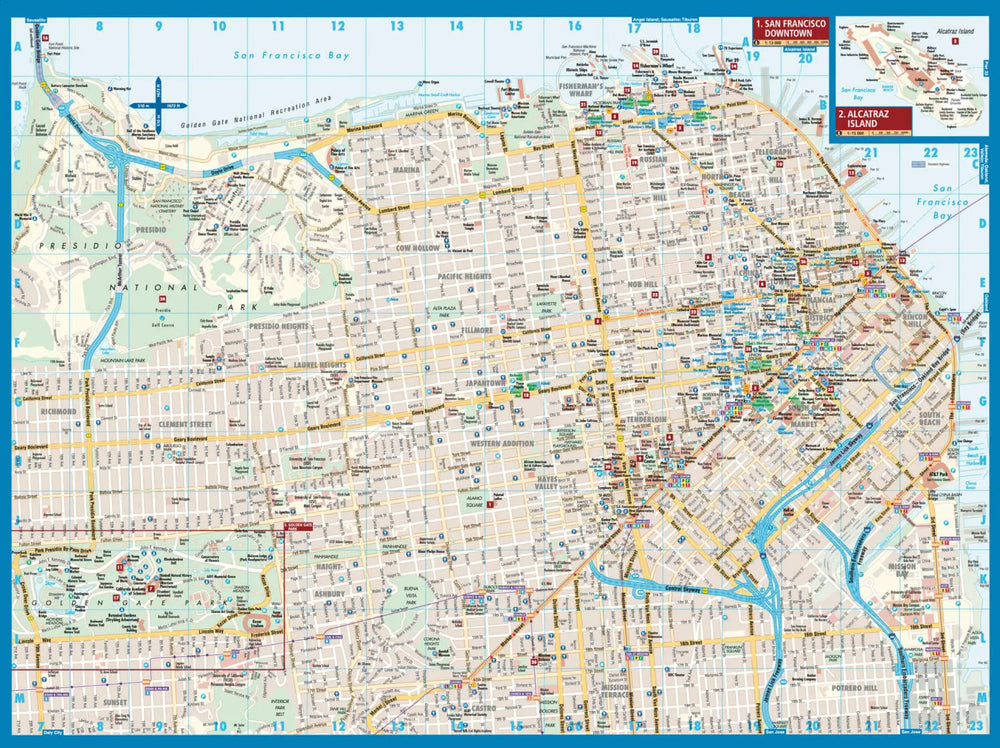 Plan plastifié - San Francisco | Borch Map carte pliée Borch Map 