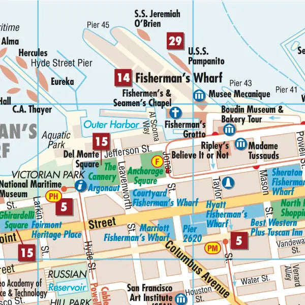 Plan plastifié - San Francisco | Borch Maps plan de ville Borch Maps