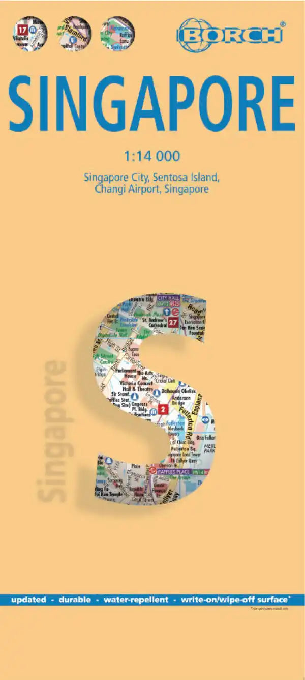 Plan plastifié - Singapour | Borch Maps plan de ville Borch Maps