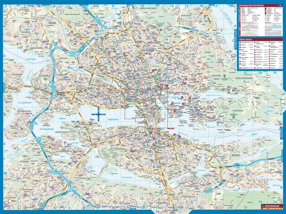 Plan plastifié - Stockholm | Borch Map carte pliée Borch Map 
