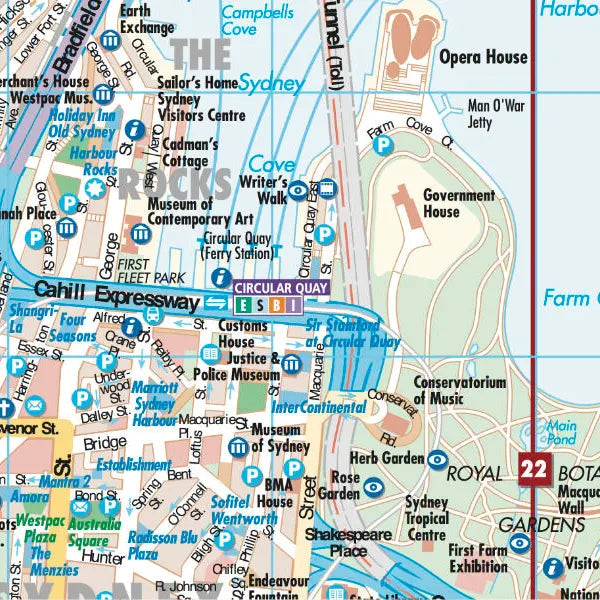 Plan plastifié - Sydney | Borch Maps plan de ville Borch Maps