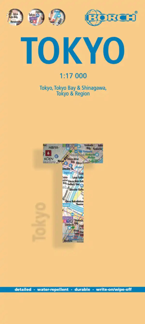 Plan plastifié - Tokyo | Borch Maps plan de ville Borch Maps