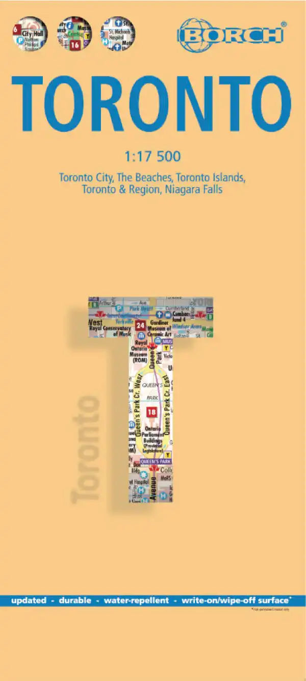 Plan plastifié - Toronto | Borch Map carte pliée Borch Map 