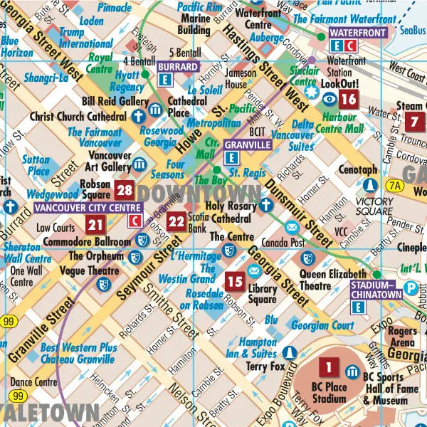 Plan plastifié - Vancouver | Borch Map carte pliée Borch Map 