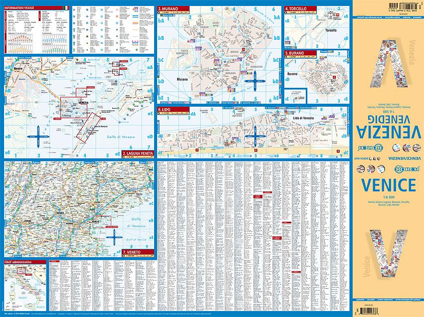 Plan plastifié - Venise | Borch Maps plan de ville Borch Maps