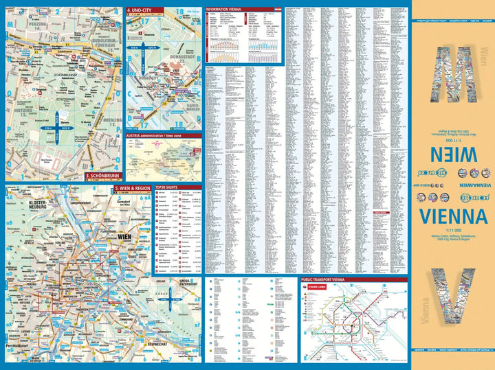 Plan plastifié - Vienne | Borch Map carte pliée Borch Map 