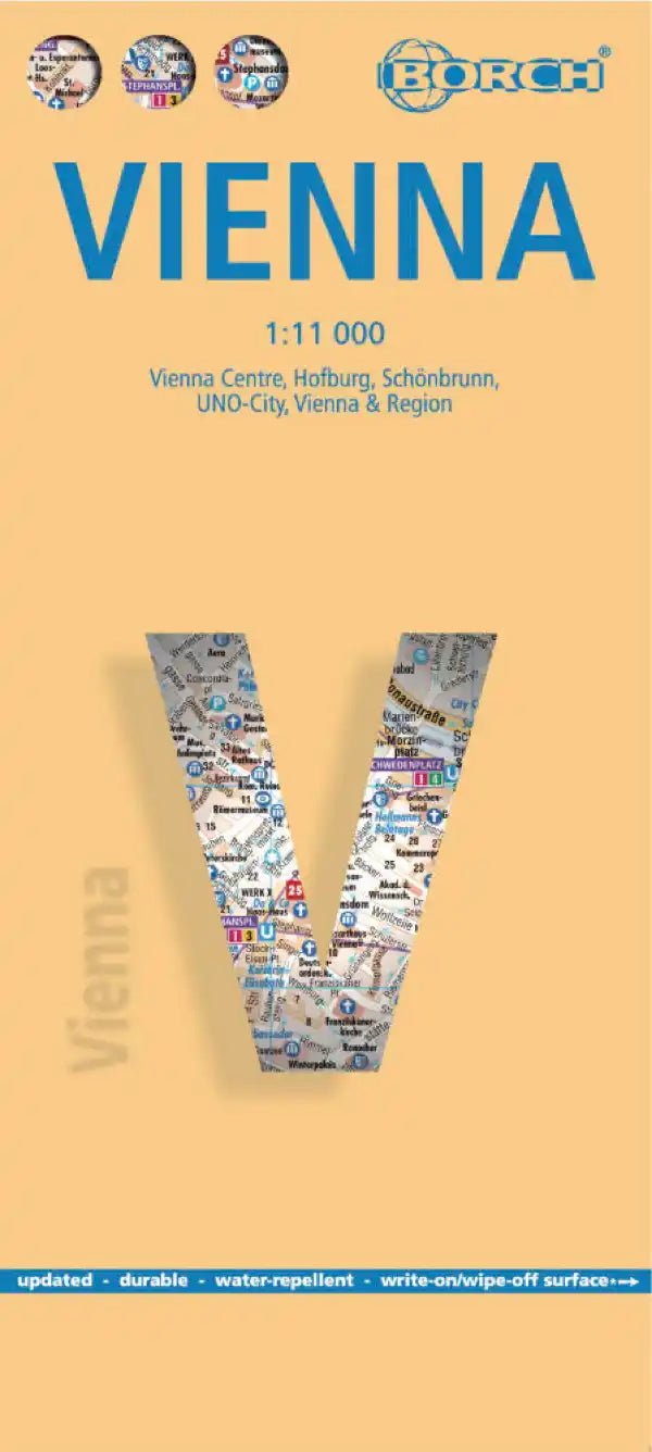 Plan plastifié - Vienne | Borch Map carte pliée Borch Map 