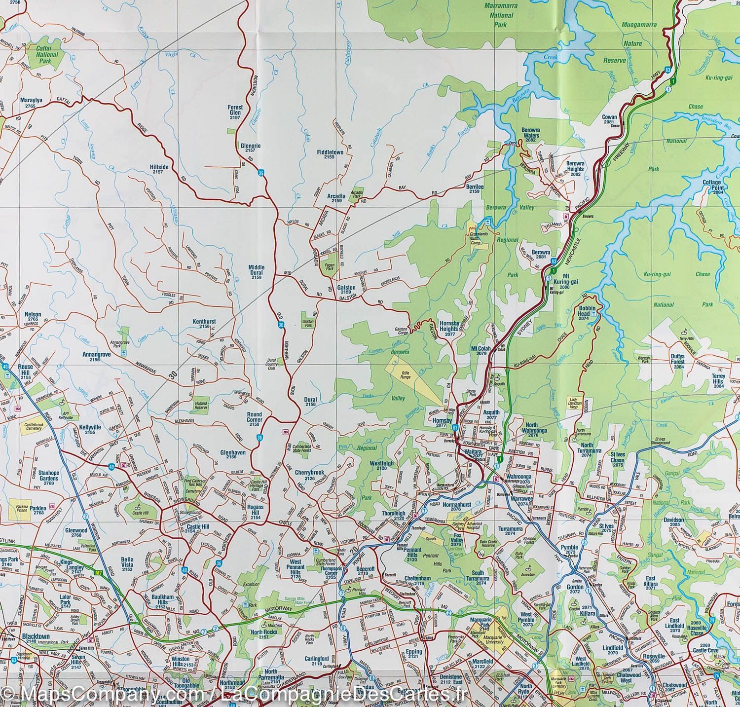 Plan - Sydney et sa région (Australie) | Hema Maps plan de ville Hema Maps