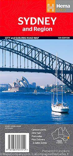 Plan - Sydney et sa région (Australie) | Hema Maps plan de ville Hema Maps