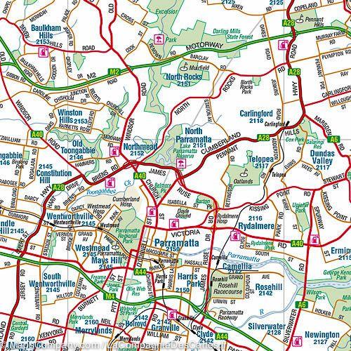 Plan - Sydney et sa région (Australie) | Hema Maps plan de ville Hema Maps