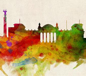 Poster décoratif - Berlin | Maps International carte murale roulée (en tube) Maps International